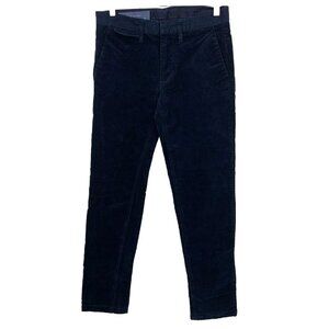 Armani Exchange Women Pants Size 28 Black Corduroy Straight Leg Mid Rise Classic